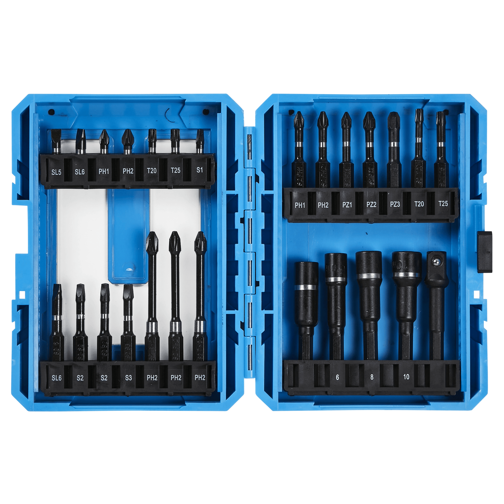 Blue Spot Impact Screwdriver and Nut Driver Bits Set - 26 Piece