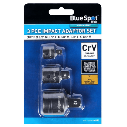 Blue Spot Impact Socket Adaptor Set 3 Piece.