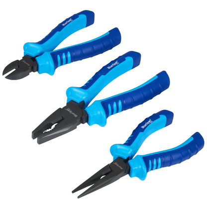 Blue Spot Long Nose Combination & Side Cutter Pliers Set 3 Piece