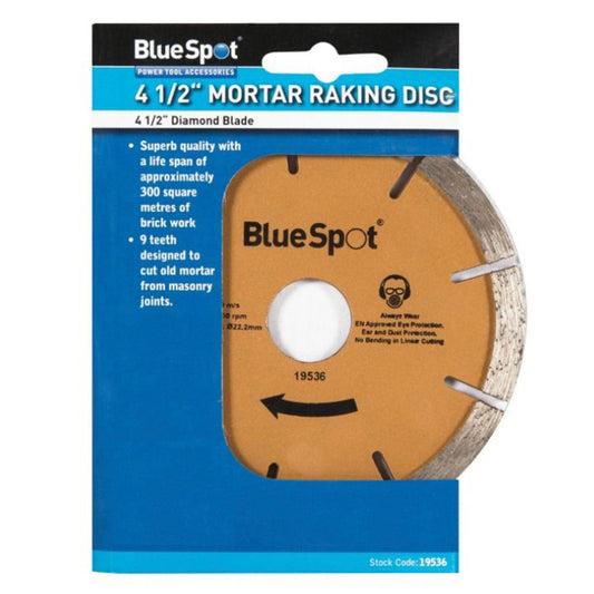 Blue Spot Mortar Raking Diamond Disc - 41/2in