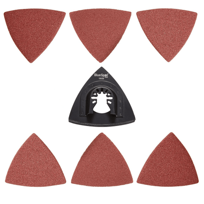 Blue Spot Multi-Tool Sanding Plate and 6 Assorted Sanding Sheets