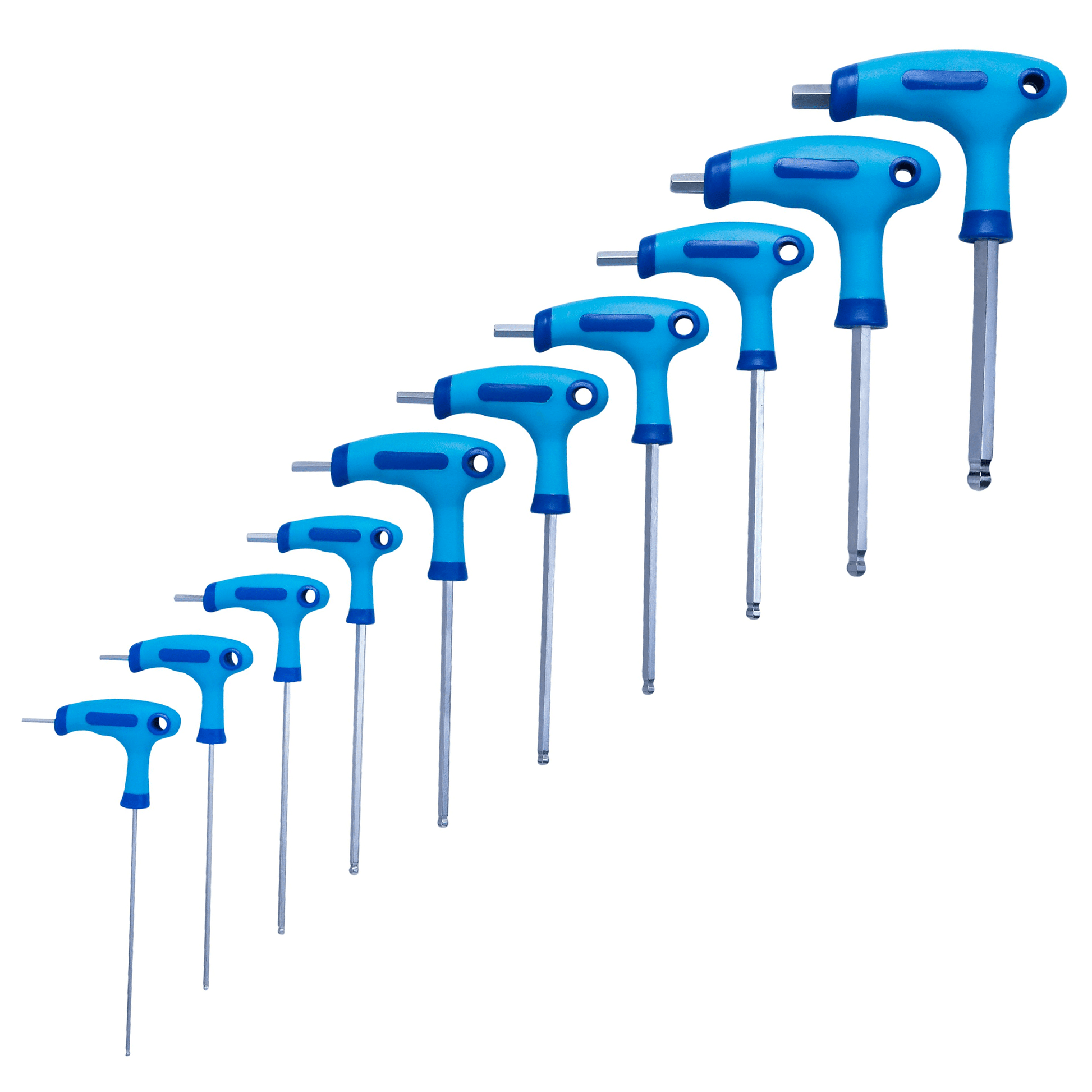 Blue Spot T Handle Ball End Hex Key Set - 10 Piece