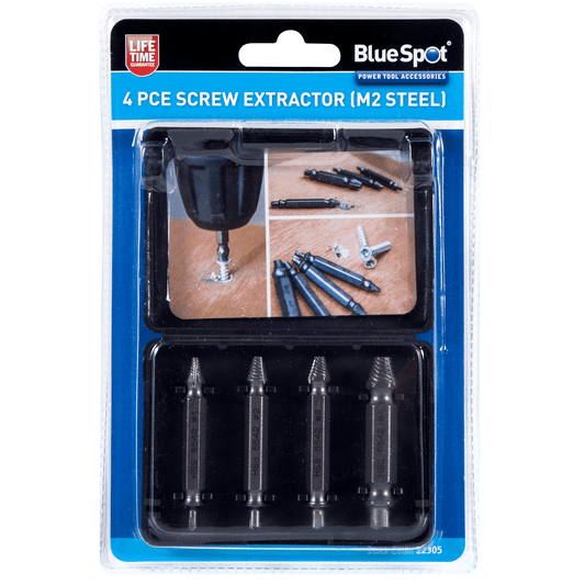 Blue Spot Tools Screw Extractor M2 Steel - 4 Piece