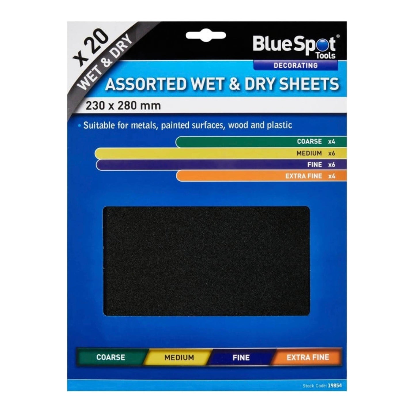 Bluespot Assorted Wet & Dry Sheets - 20 Pack - Transtools Online