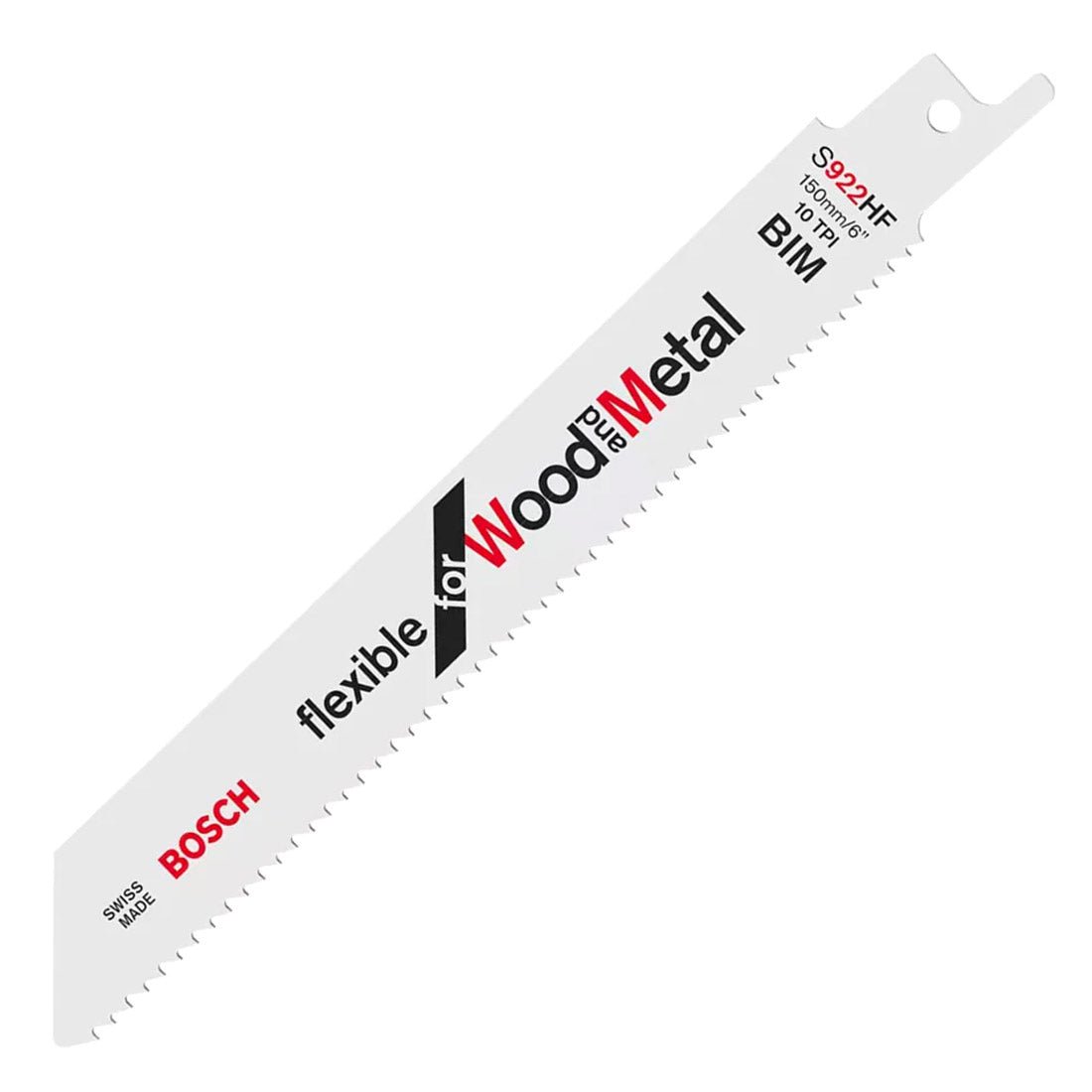 Bosch S922HF Reciprocating Saw Blades Wood And Metal 150mm 5 Pack