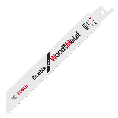 Bosch S922HF Reciprocating Saw Blades Wood And Metal 150mm 5 Pack