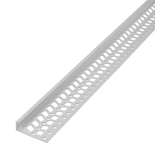 Render Plastic Stop Bead White 15mm x 3 Metre