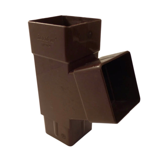 Brown Square Downpipe 112.5 Degree Branch - Transtools Online