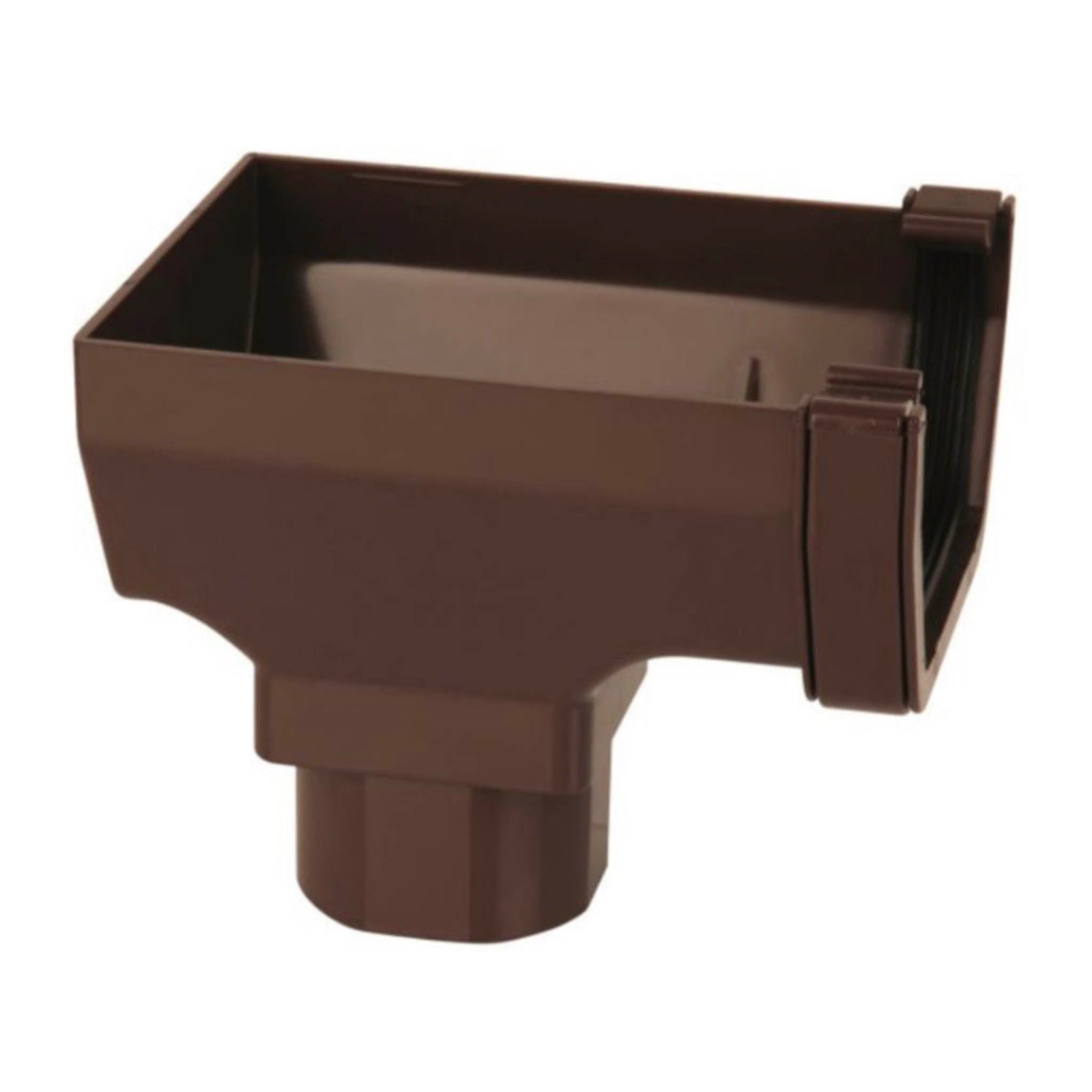 Brown Square Gutter Stopend Outlet