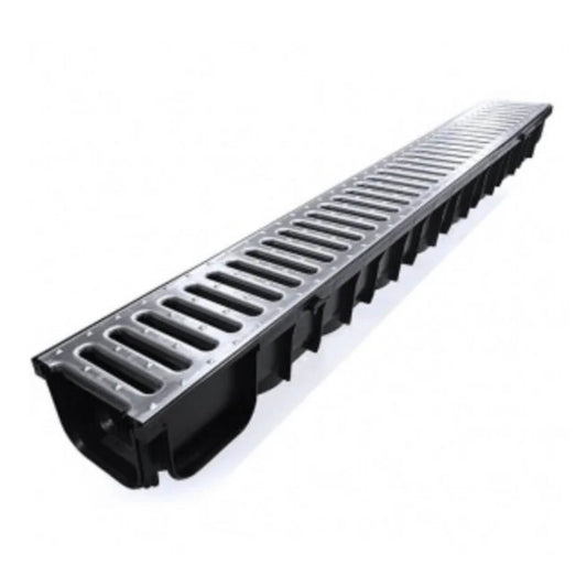 CHANNEL AKO DRAIN WITH GALVANISED GRATE - 1 METRE - Transtools Online