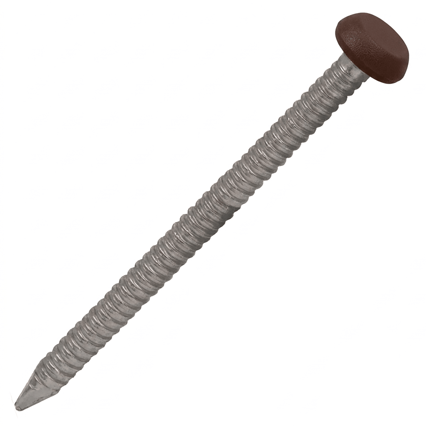 Chocolate Brown UPVC Polytop Stainless Steel Soffit Cladding Fixing Pins - 250 Pack 40mm