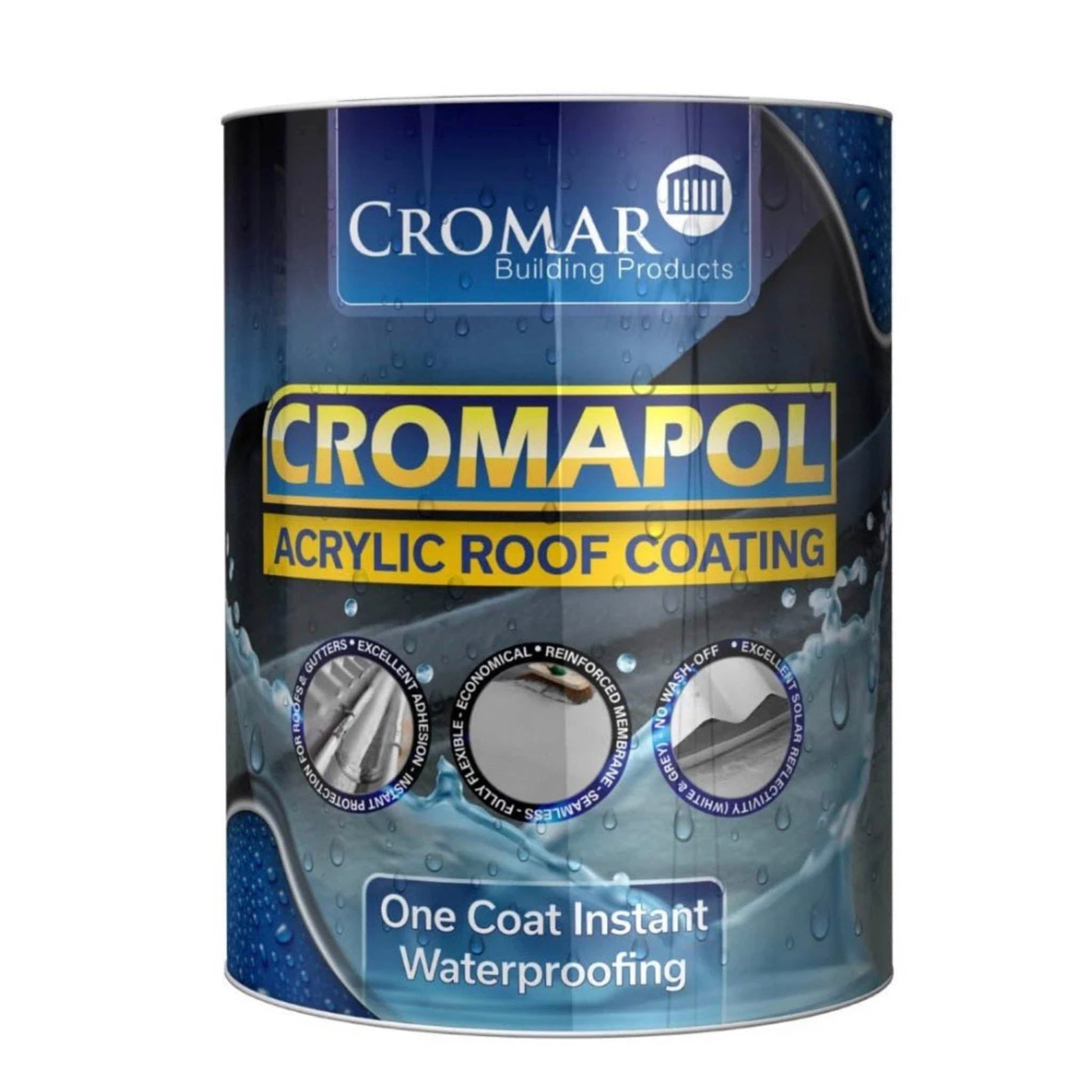 Cromapol Fibre Reinforced Repair and Roof Coating Black - 5kg - Transtools Online