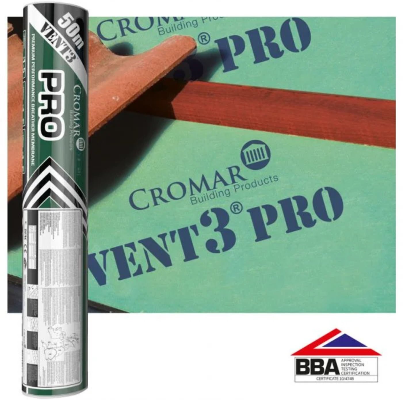 CROMAR BREATHABLE VENT 3 GREEN PRO 165GM - 1.5 METRE X 50 METRE - Transtools Online