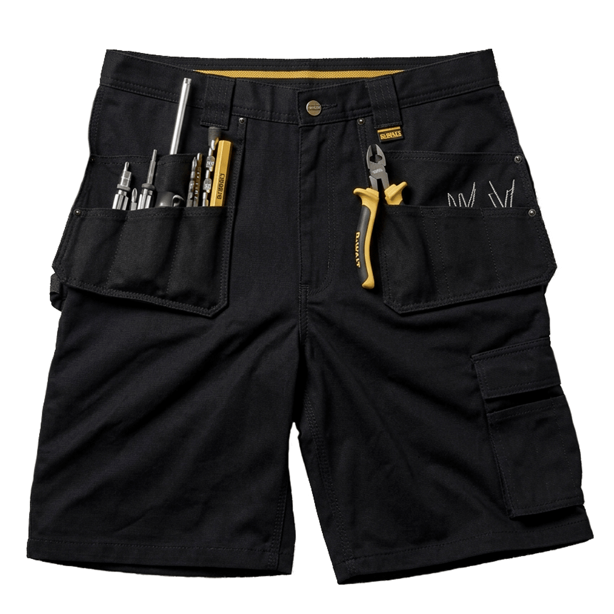 DeWalt Multi Pocket Black Work Shorts 38in.