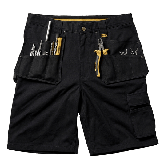 DeWalt Multi Pocket Black Work Shorts 38in.