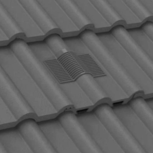 Double Roman Tile Vent - Grey
