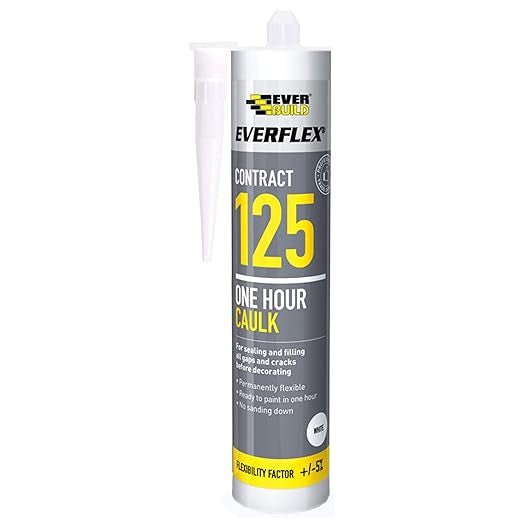 EVERBUILD 125 ONE HOUR ACYLIC DECORATORS CAULK WHITE - 310ML - Transtools Online