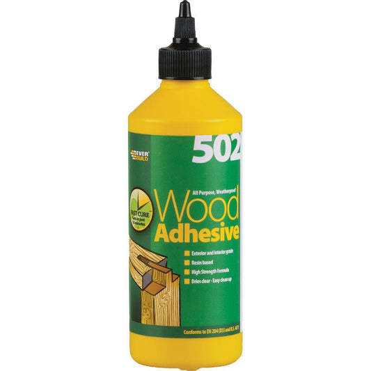 EVERBUILD 502 WEATHERPROOF WOOD ADHESIVE - 1 LITRE - Transtools Online