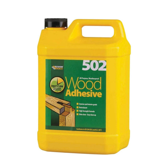 Everbuild 502 Weatherproof Wood Glue Adhesive - 5 Litre - Transtools Online