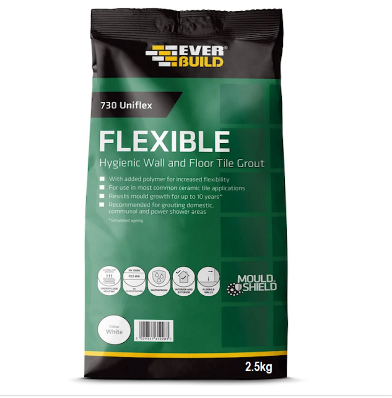 EVERBUILD 730 UNIVERSAL FLEXIBLE TILE GROUT WHITE - 1 KG - Transtools Online