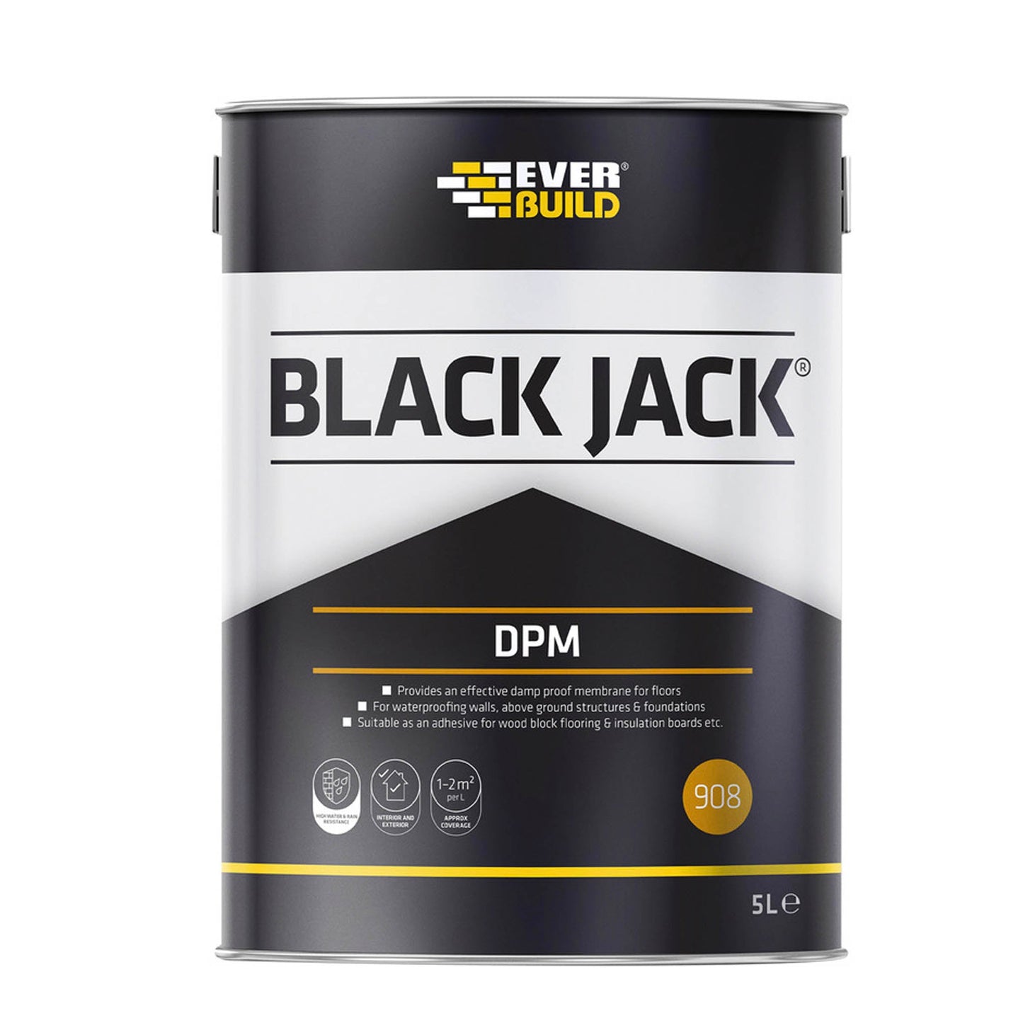 Everbuild DPM Black Jack Damp Proof Membrane - 5 Litre - Transtools Online