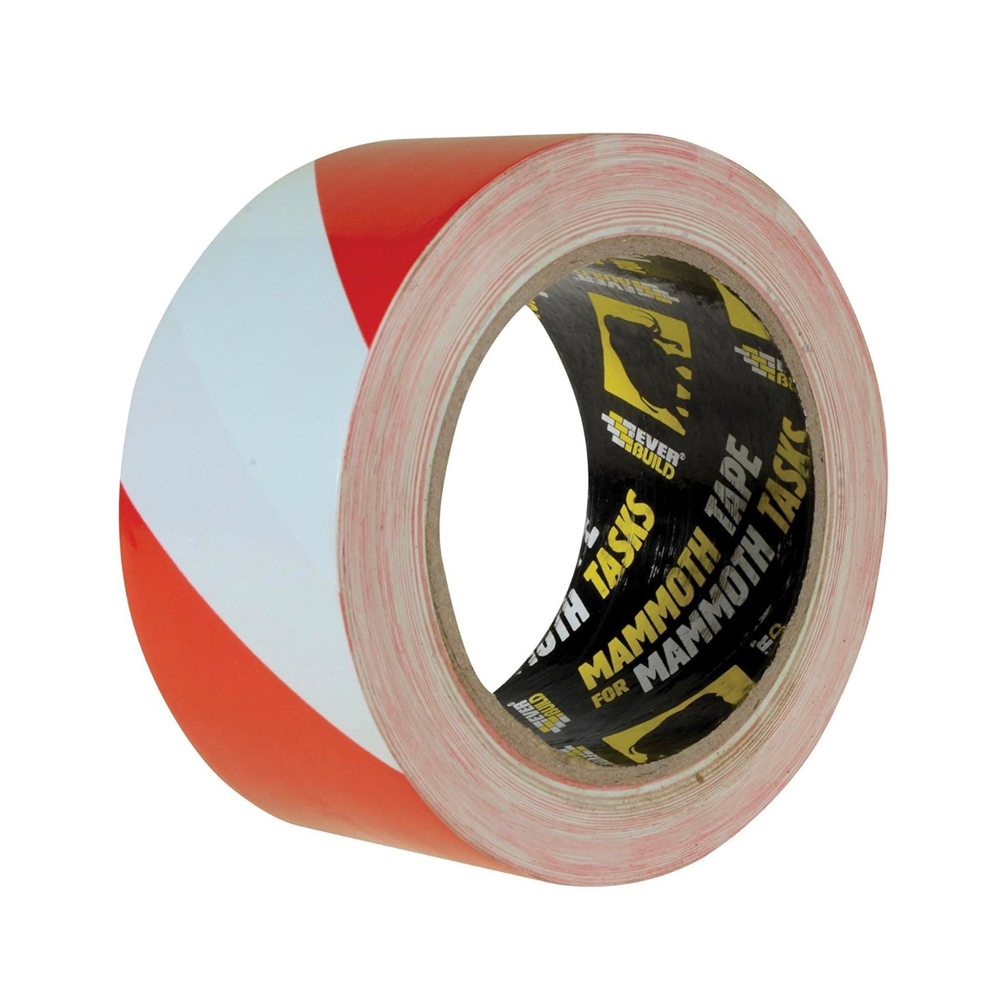Everbuild Hazard Tape Red and White 50mm x 33 Metre