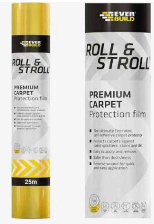 EVERBUILD ROLL & STROLL CARPET PROTECTOR 600MM X 75 METRE - Transtools Online