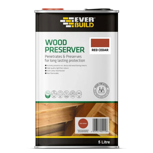 Everbuild Wood Preserver Red Cedar - 5 Litre