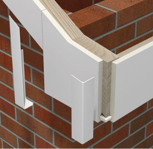 External UPVC Capping and Fascia Board Corner White 600mm - 24in