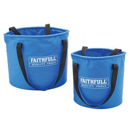 Faithfull 12 Litre & 20 Litre Collapsible Bucket Pack