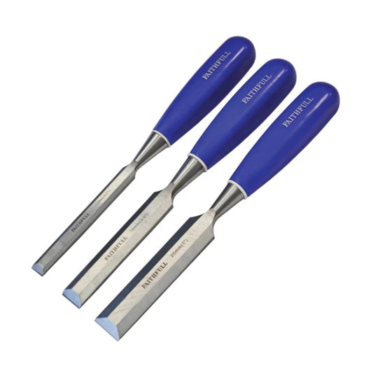 Faithfull Bevel Edge Wood Chisel Set 3 Piece - Transtools Online