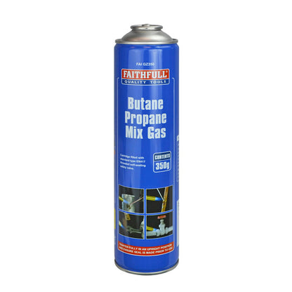 Faithfull Butane Propane Mix Gas Cartridge - 350gm