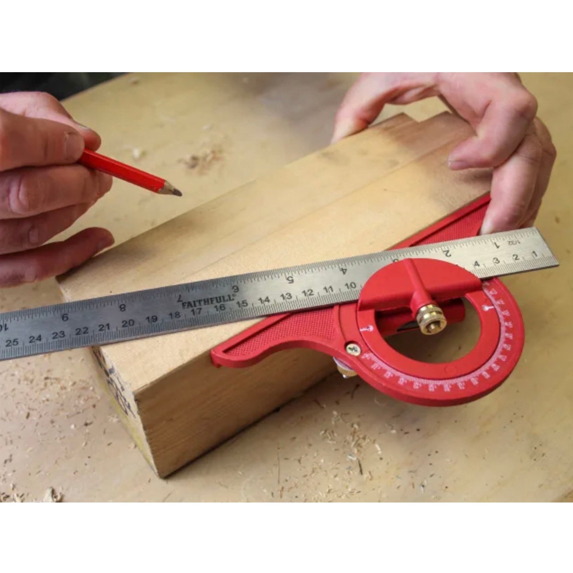 Faithfull Combination Square Set 300mm - 12in