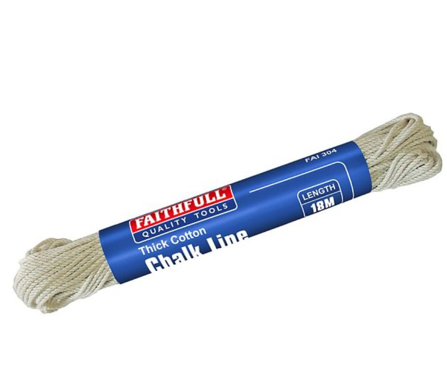 FAITHFULL COTTON CHALK LINE 18 METRE - 1 OFF - Transtools Online