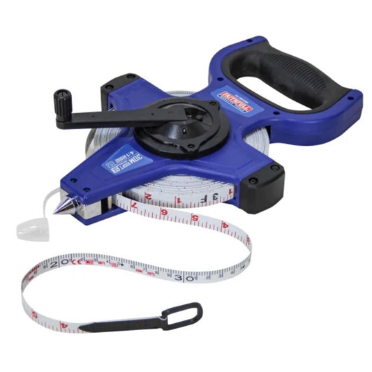 Faithfull Fibreglass Geared Long Tape 30 Metre - Transtools Online