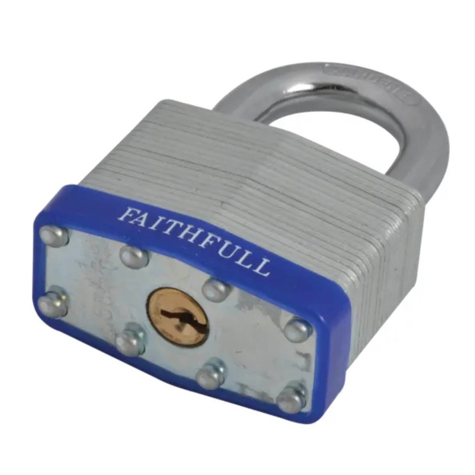 Faithfull Laminated Steel Padlock 50mm 3 Keys - Transtools Online