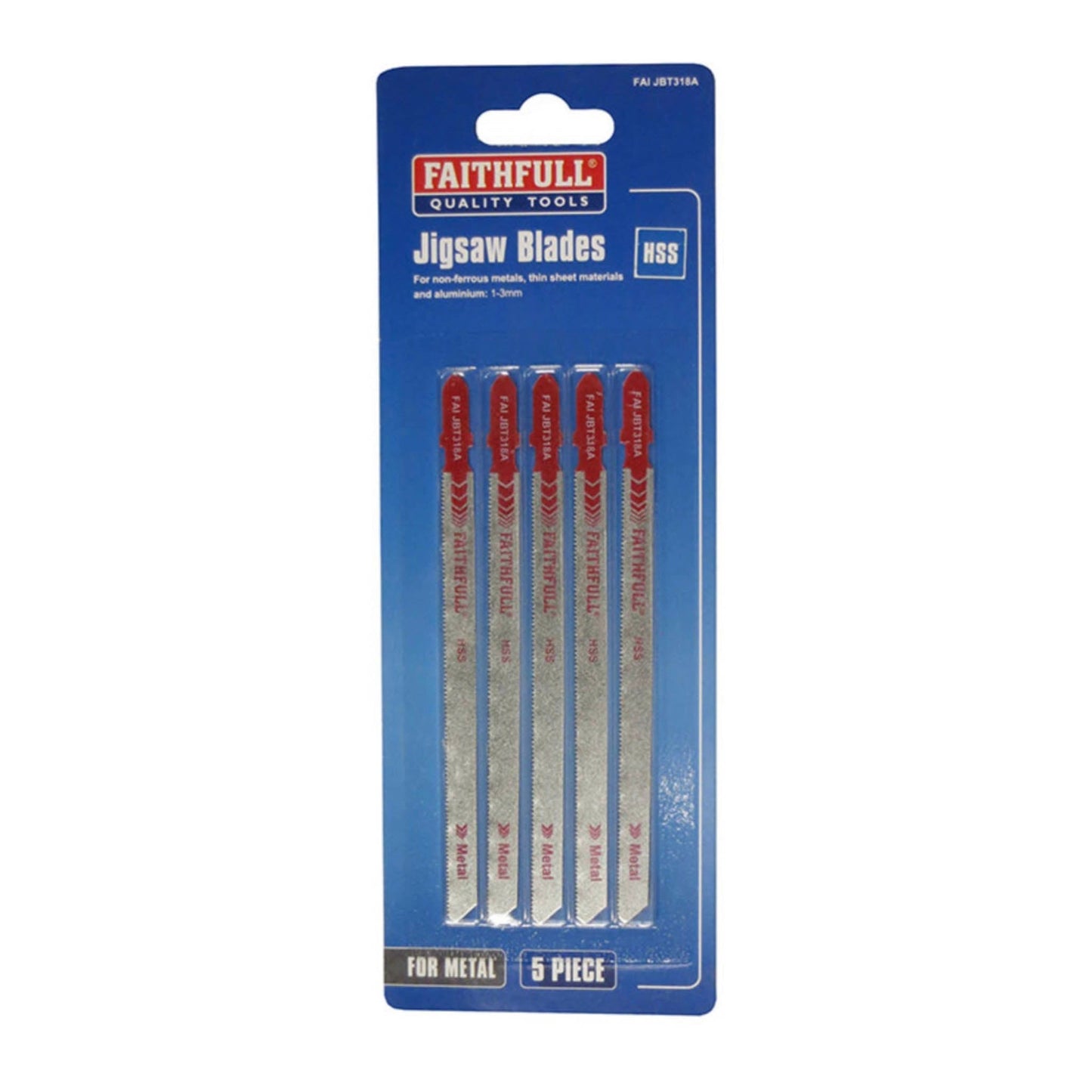 Faithfull Metal Jigsaw Blades T127D 5 Pack - Transtools Online