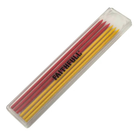 Faithfull Mixed Long Reach Pencil Marking Refill Pack 6 Piece - Transtools Online