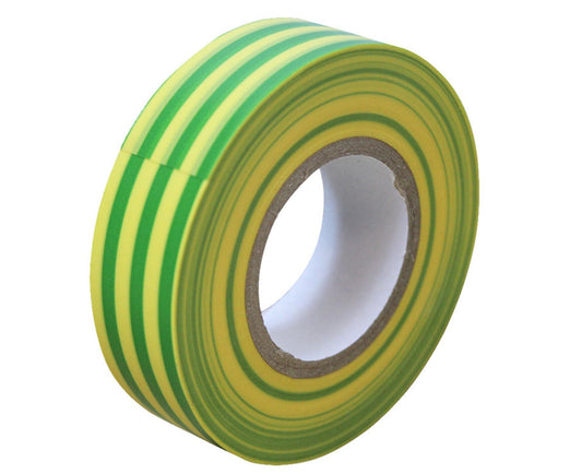 FAITHFULL PVC ELECTRICAL TAPE GREEN/YELLOW - 19MM X 20 METRE - Transtools Online