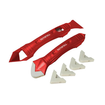 Faithfull Silicone Scraper Remover And Smoother Set - 7 Piece