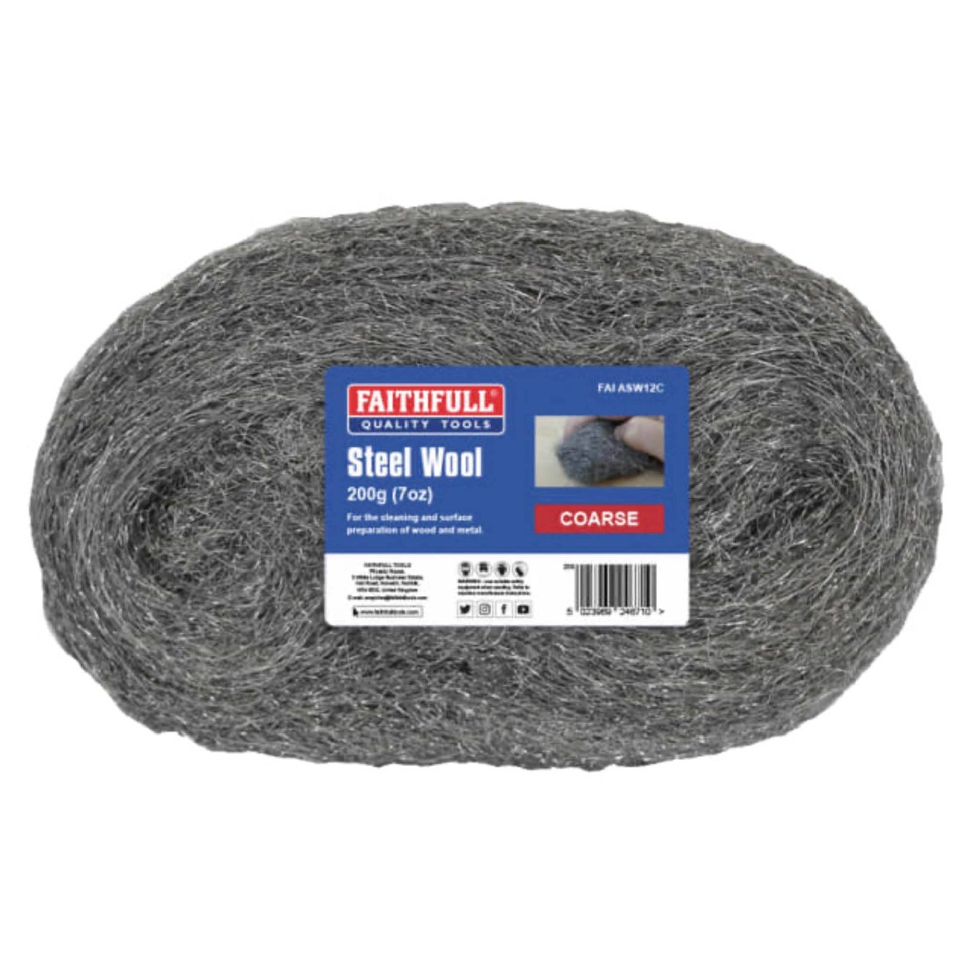 Faithfull Steel Wire Wool Course 220gm