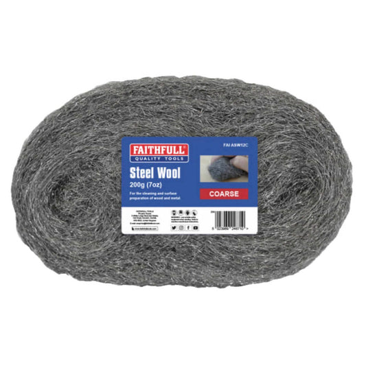 Faithfull Steel Wire Wool Course 220gm