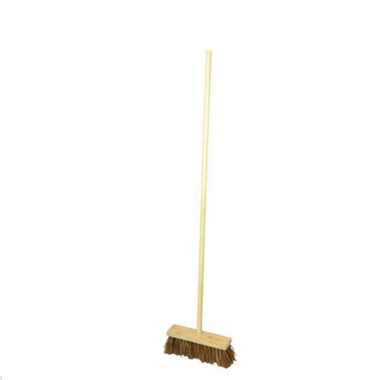 FAITHFULL STIFF BASSINE AND CANE FLAT BROOM HEAD - 13IN - Transtools Online