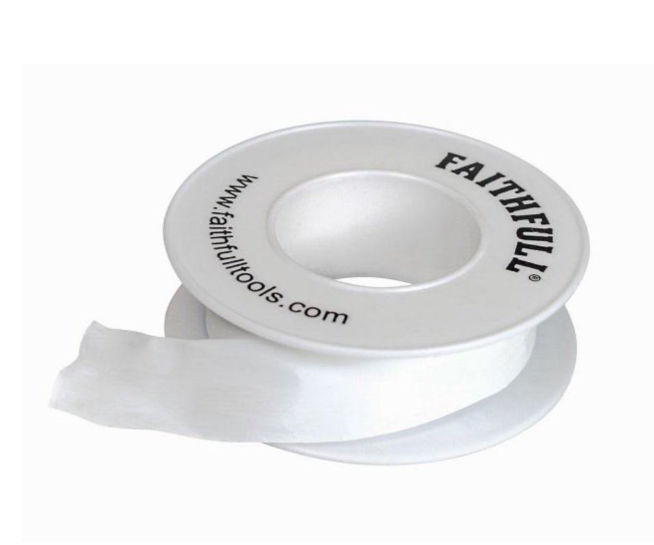 FAITHFULL WATER PTFE TAPE 12MM X 12 METRE - 1 ROLL - Transtools Online