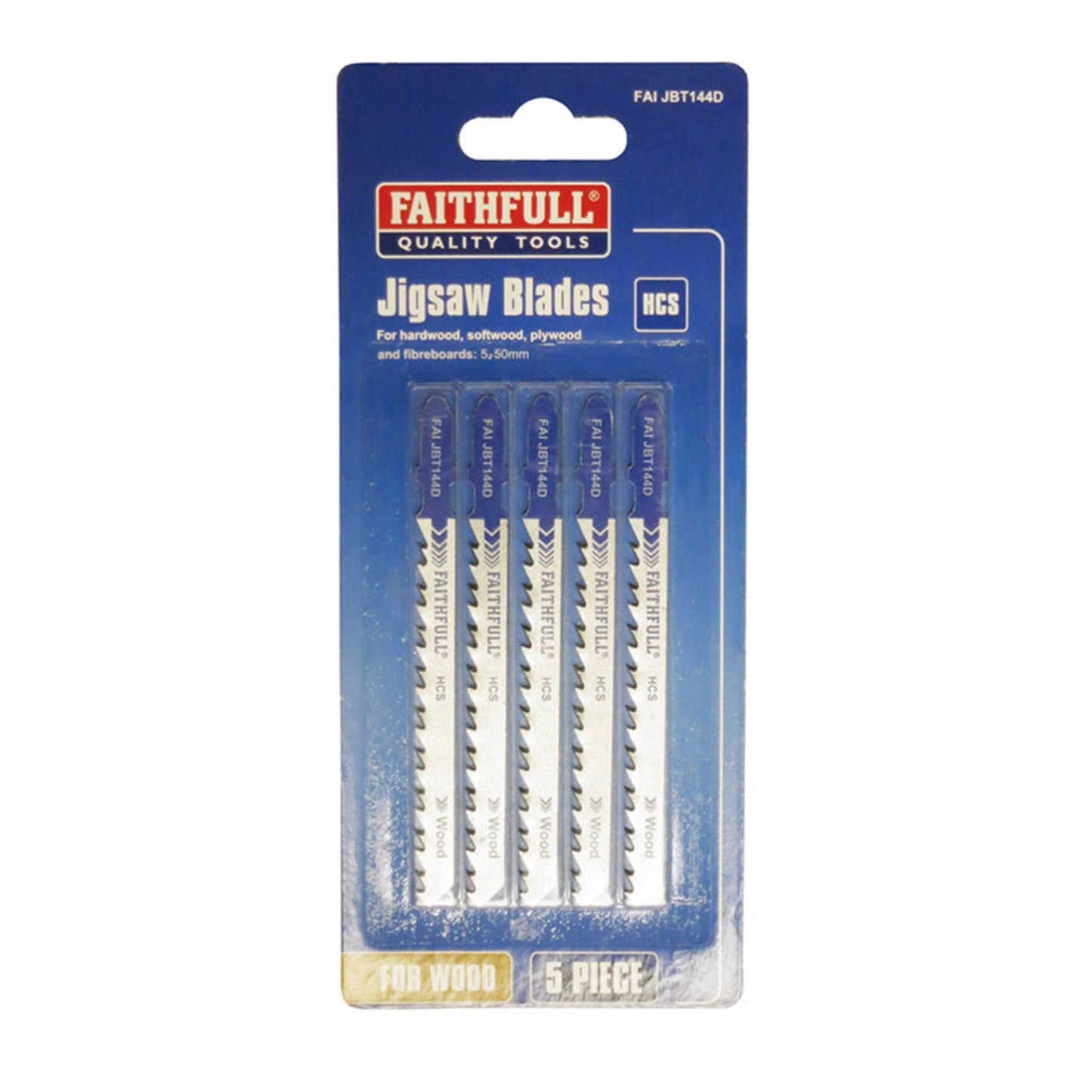 Faithfull Wood Jigsaw Blades T144D 5 Pack - Transtools Online