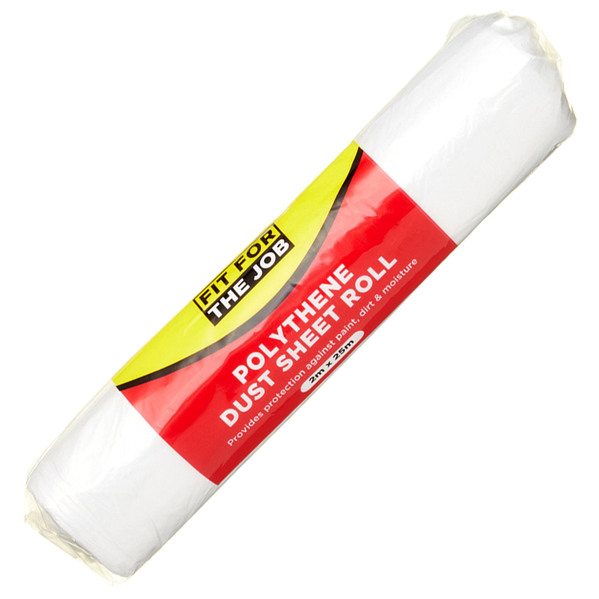 Fit For The Job 50 sqm Polythene Dust Sheet Roll - 2m x 25m