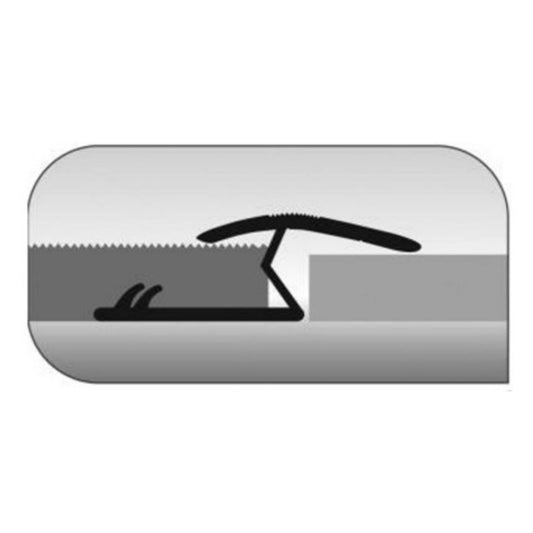 Flooring Threshold Trim Laminate To Carpet Z Section Silver 900mm