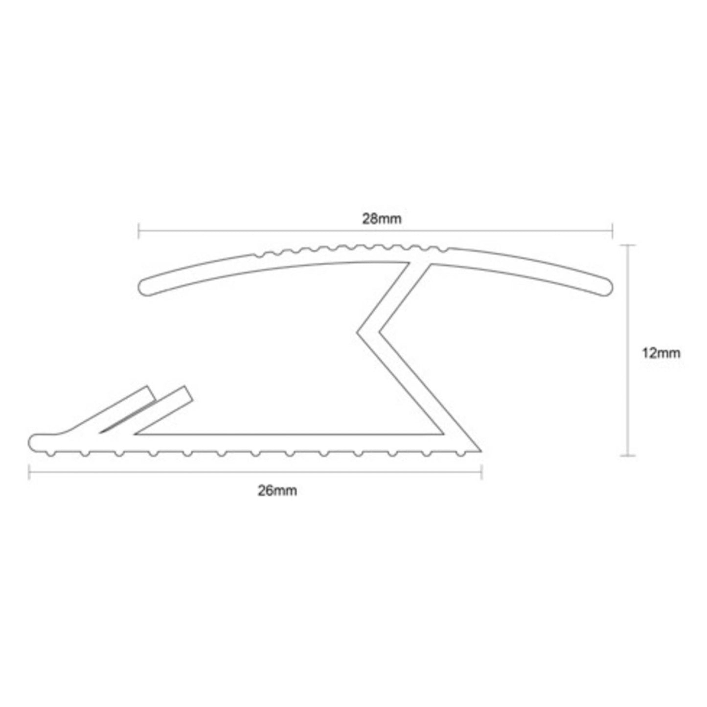 Flooring Threshold Trim Laminate To Carpet Z Section Silver 900mm - Transtools Online