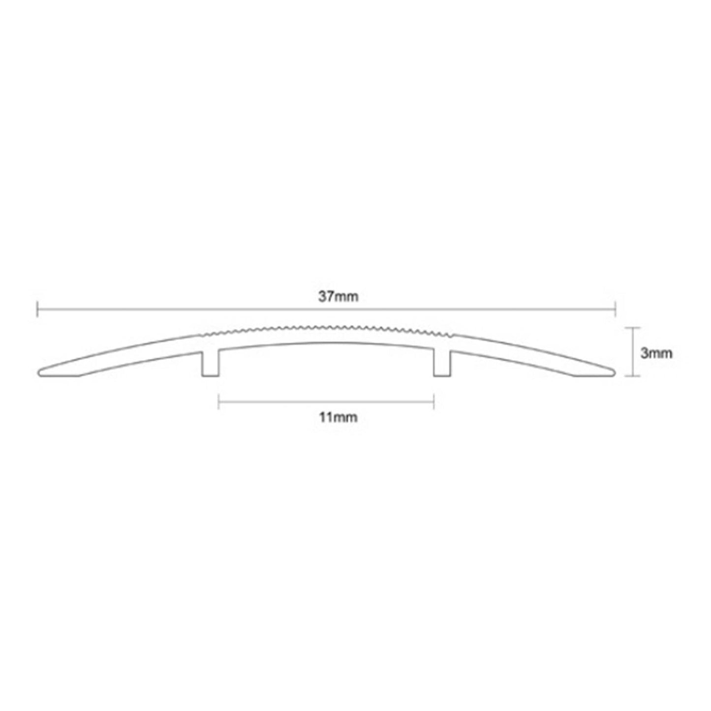 Flooring Threshold Trim Narrow Cover Strip Aluminium 900mm - Transtools Online