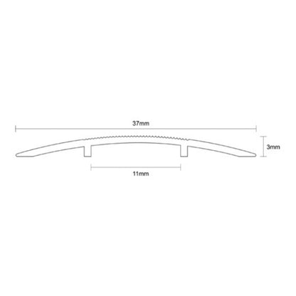 Flooring Threshold Trim Narrow Cover Strip Aluminium 900mm - Transtools Online
